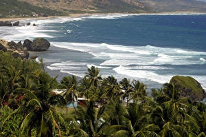 Bathsheba Beach on the east coast of Barbados in the Caribbean