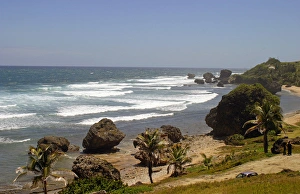 Bathsheba Beach on the east coast of Barbados in the Caribbean