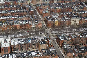 Prints of Back Bay neighborhood aerial view, Boston, Massachusetts, Usa Images Dated 2018 December: Back Bay neighborhood aerial view, Boston, Massachusetts, Usa