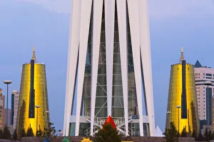 Downtown Prints: Bayterek Tower with the Golden Towers, Astana, Kazakhstan