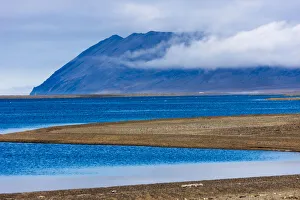 Russia Prints: Beach on the island, Cape Vankarem, Wrangel Island, Chukchi Sea, Russia Far East