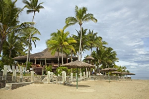Fiji Prints: Beach at Outrigger on the Lagoon Resort, Coral Coast, Viti Levu, Fiji, South Pacific