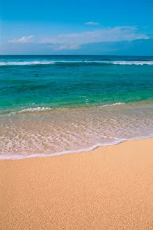 Beach scene at barking sands Kauai, Hawaii. wave, water, ocean, coast, shore
