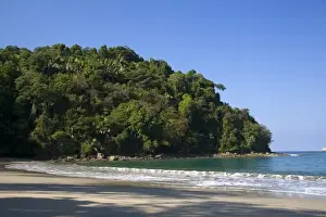 Costa Rican Prints: Beach scene at the Manuel Antonio National Park in Puntarenas province, Costa Rica