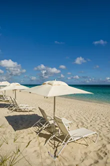 Prints of Beach umbrellas on Grace Bay Beach, Providenciales, Turks and Caicos Islands, Caribbean Caribbean Prints: Beach umbrellas on Grace Bay Beach, Providenciales, Turks and Caicos Islands, Caribbean