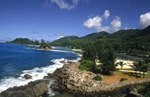La Digue Prints: Beautiful Beyaya Mahe Beach in the beautiful village of La Digue in the Seychelles