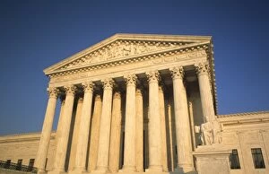 The beautiful color of the Supreme Court of the United States in Washington DC in the USA