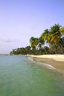 Beautiful remote Pigeon Point with beach and sand in small island of Tobago Caribbean