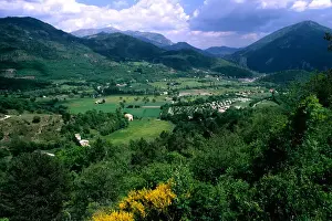 Union Prints: beautiful scenic of rolling hills and mountains in Castellane Provence France