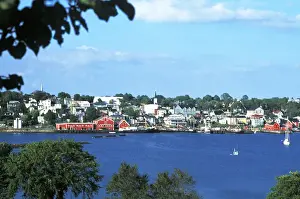 Beautiful scenic of village harbor at Lunenburg in Nova Scotia, Canada