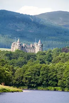United Kingdom Prints: Beautiful Scottish Castle now the famous exclusive Atholl Palace Hotel in Pitlochry