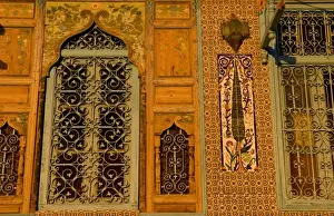 El Jem Prints: Beautiful tile design and ceramics on wall in El Jem Tunisia Africa