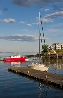 Images Dated 2028 June: Beautiful vacation spot of Bar Harbor Maine with water and ships, boats and great sky