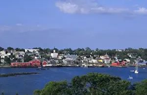 Lunenburg Prints: Beautiful village and harbor of Lunenburg Nova Scotia Canada