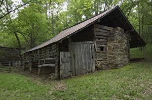 Arkansas Prints: Beaver Jim Villines Boyhood Home, Ponca, Buffalo National River, Arkansas