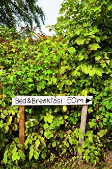 Lodging Prints: Bed and Breakfast sign on the island of Ven, Sweden