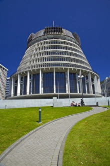 The Beehive, Parliament Buildings, Wellington, North Island, New Zealand