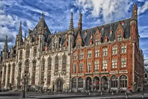 Belgium Prints: Belgium, Bruge, City Building, Digitally Altered