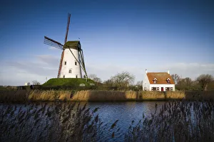 Belgium, Bruges-area, Damme, old wind mill