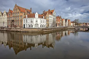 Images Dated 24th April 2012: Belgium, Brugge, Canal and Reflection