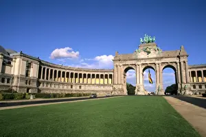 Beer Prints: Belgium Brussels Arch of Cinquatenaire colorful monument in Belgium