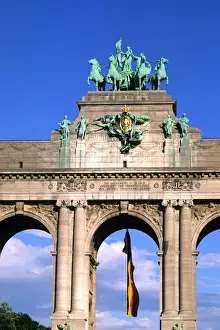 Images Dated 30th June 2006: Belgium Brussels Arch of Cinquatenaire colorful monument in Belgium