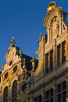 World Locations Prints: Belgium, Brussels, Grand Place, Guild Hall detail