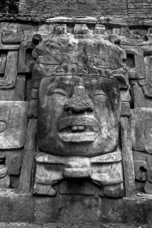 Orange Walk District Prints: Belize, Central America. Mayan Temple Ruin. Mask Temple. Lamanai. Dated from AD 625