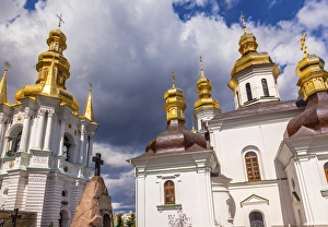 Ukraine Collection: Bell Tower Far Caves Church Birth Blessed Virgin Holy Assumption Pechrsk Lavra Cathedral Kiev