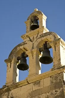 Bells, architectural detail in walled City of Dubrovnik, Southeastern Tip of Croatia