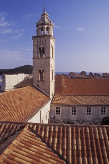 Religious Building Prints: Belltower of the Dominican Monastery. Old Town Dubrovnik. Croatia