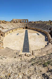 Roman Prints: Ben Arous, Tunisia. The Roman Amphitheater at the Uthina archaeological site