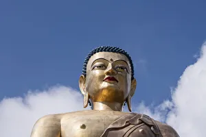 Golden Prints: Bhutan, Thimphu. Kuensel Phodrang, aka Buddha Point, largest Buddha statue in the country