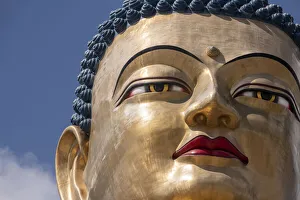 Images Dated 23rd June 2020: Bhutan, Thimphu. Kuensel Phodrang, aka Buddha Point, largest Buddha statue in the country