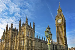 Images Dated 17th January 2017: Big Ben Tower Westminster Bridge Houses of Parliament Westminster London England