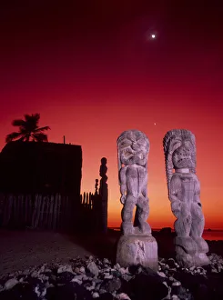 Big Island Prints: Big Island, Hawaii, Pu Uhonua o Honaunau, National Historic Park