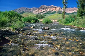 The Big Wood River in the Pioneer Mountains near Ketchum, Idaho