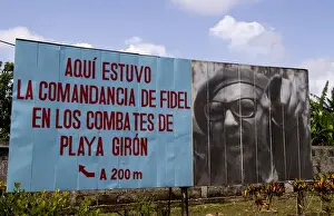 Advertisement Prints: Billboard for Playa Giron Havana Provence near Bay of Pigs in Cuba