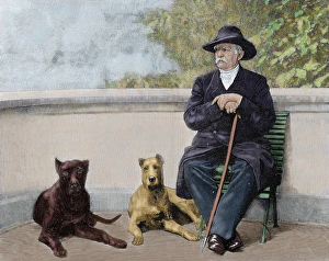 One Person Prints: BISMARCK, Otto-Leopold, Prince of (1815-1898). German statesman. Bismarck in Friedrichruhe
