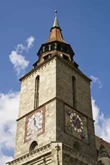 Brasov Prints: The Black Church, built between 1385 and 1477. It represents different architectural