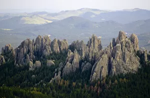 Images Dated 19th July 2006: Black Elk Wilderness, South Dakota. USA. View of Cathedral Spires from summit of