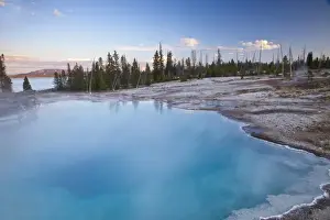 Yellow Stone Prints: Black Pool geyser in the West Thumb Geyser Basin along Yellowstone Lake in Yellowstone