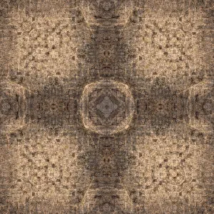 Abstract Prints: Black and tan abstract