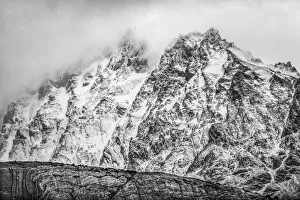Place Prints: Black and white Grey Lake, Torres del Paine National Park, Patagonia, Chile