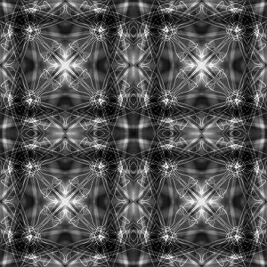 Kaleidoscope Prints: Black and white kaleidoscope abstract
