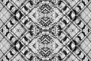 Abstract Collection: Black and white stone wall abstract