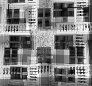 Abstract Collection: Black and white window abstract