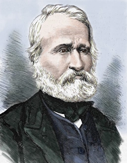 Beard Prints: Blanqui, Louis Auguste (1805-1881). French revolutionary. Colored engraving