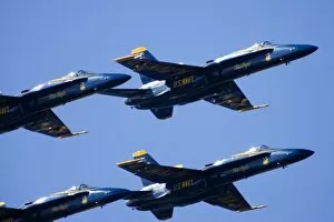 Images Dated 8th October 2006: Blue Angels flyby during 2006 Fleet Week performance in San Francisco