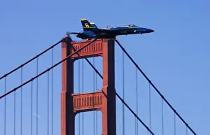 Images Dated 8th October 2006: Blue Angels flyby during 2006 Fleet Week performance in San Francisco